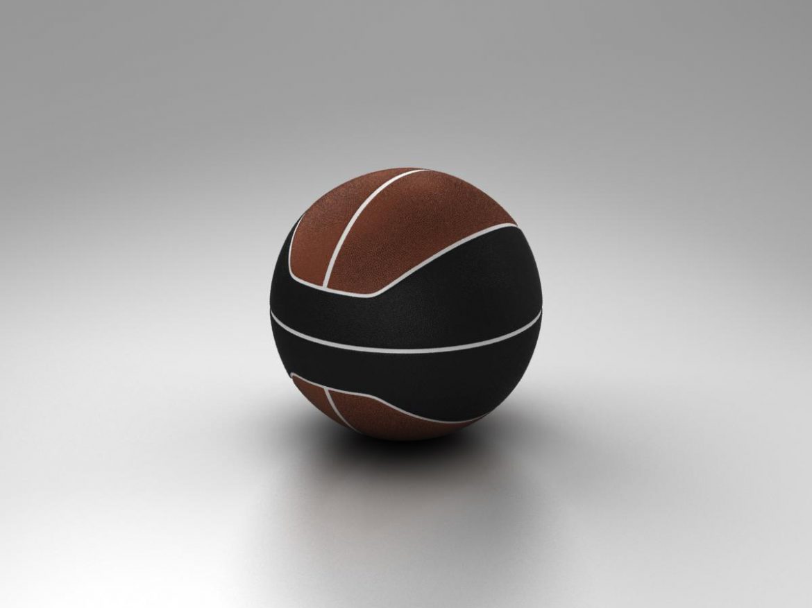 basketball ball euro brown-black 3d model 3ds max fbx c4d ma mb obj 165103