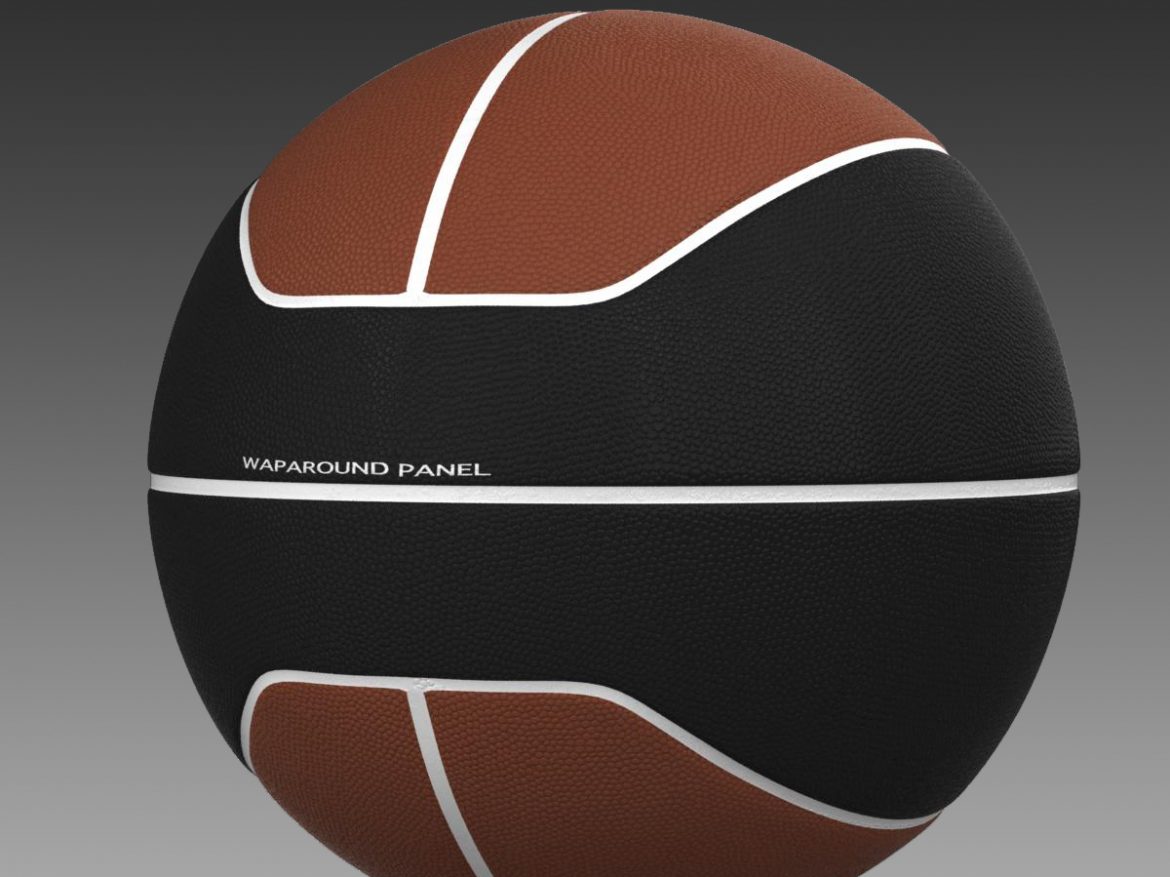 basketball ball euro brown-black 3d model 3ds max fbx c4d ma mb obj 165104