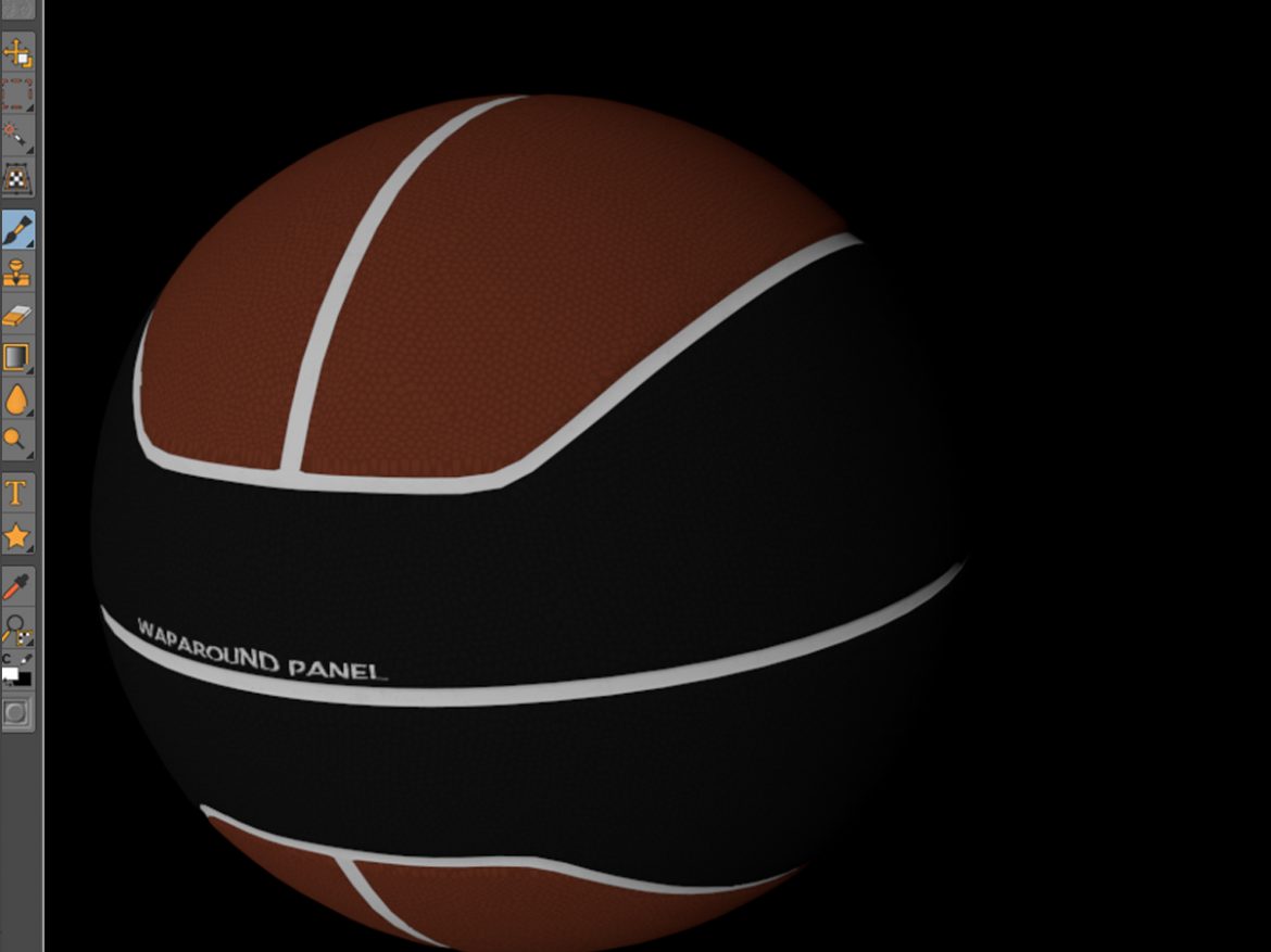 basketball ball euro brown-black 3d model 3ds max fbx c4d ma mb obj 165106