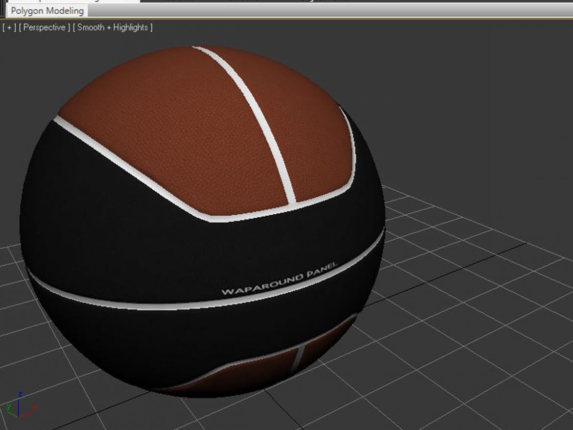 basketball ball euro brown-black 3d model 3ds max fbx c4d ma mb obj 165107