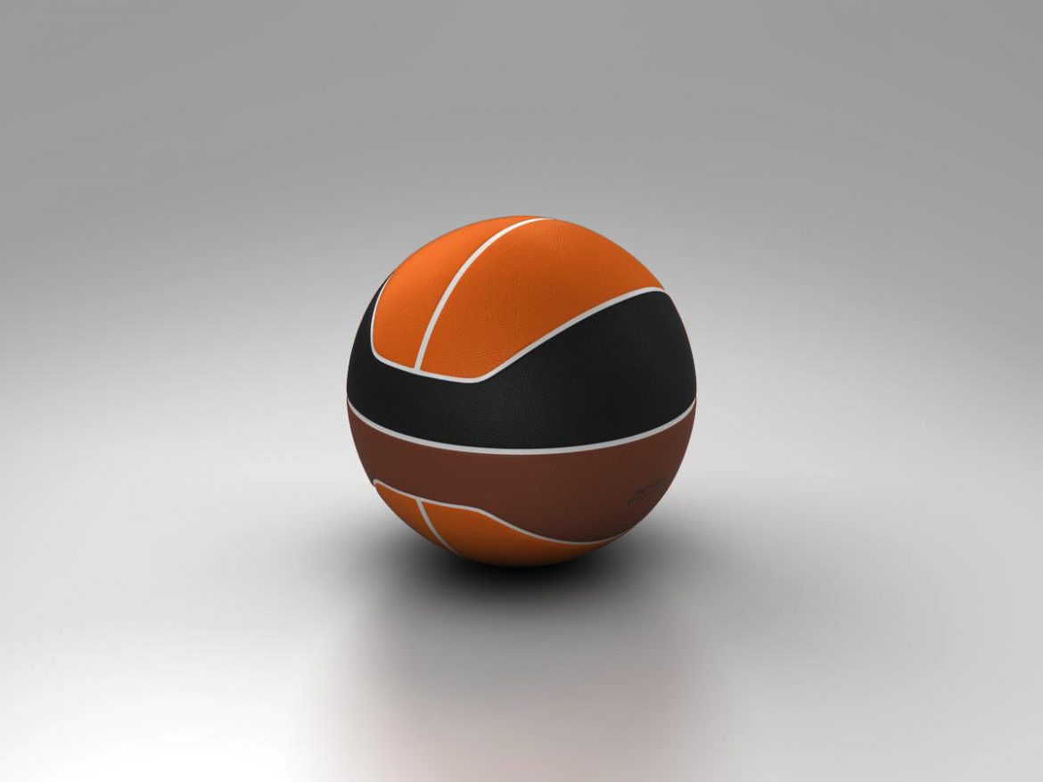 basketball ball euro tricolor 3d model 3ds max fbx c4d ma mb obj 164985