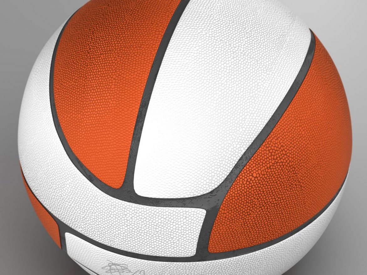 basketball ball euro white 3d model 3ds max fbx c4d ma mb obj 165416