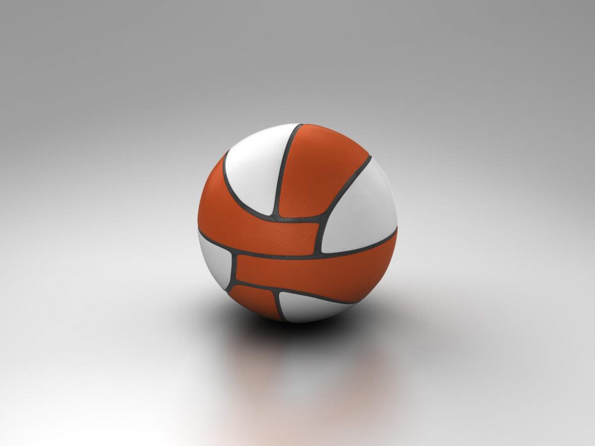 basketball ball euro white 3d model 3ds max fbx c4d ma mb obj 165421