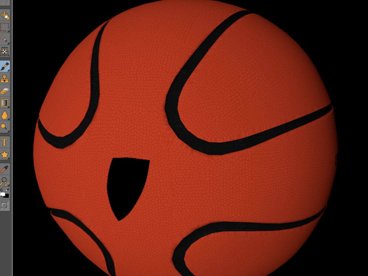 basketball ball star orange 3d model 3ds max fbx c4d ma mb obj 165725