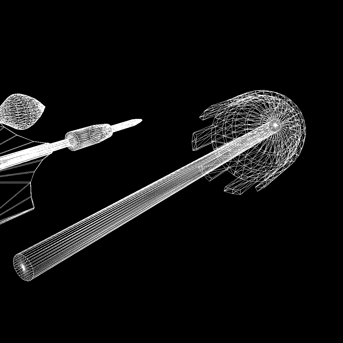 lawn dart set 3d model 3ds dxf cob x obj 155341