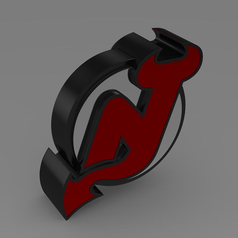 new jersey devils logo 3d model 3ds max fbx c4d lwo ma mb hrc xsi obj 145137