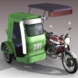 philippine tricycle 3d model 3ds lwo other tiff obj 97327