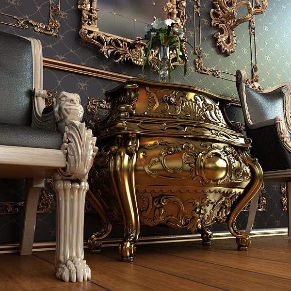 baroque cornelio cappellini bombe chest 3d model max obj 120840