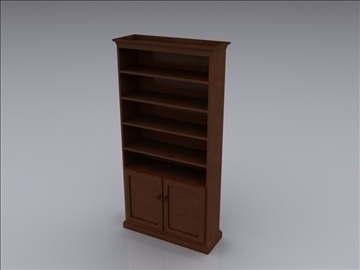 realistic bookcase 3d model 3ds max fbx obj 93015