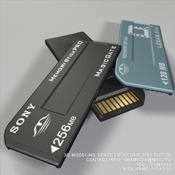 sony memory stick 3d model max 80950