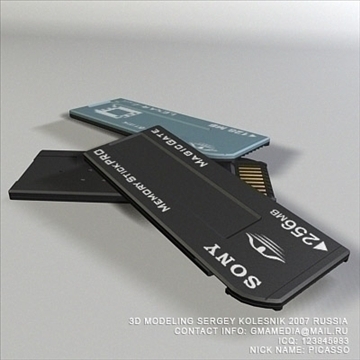 sony memory stick 3d model max 80951