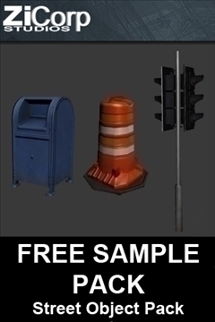 free street objects demo pack 3d model 3ds 104589