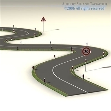 road with curves 3d model 3ds dxf c4d obj 81048