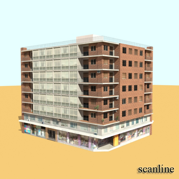 photorealistic low poly building 3d model max fbx obj 148631