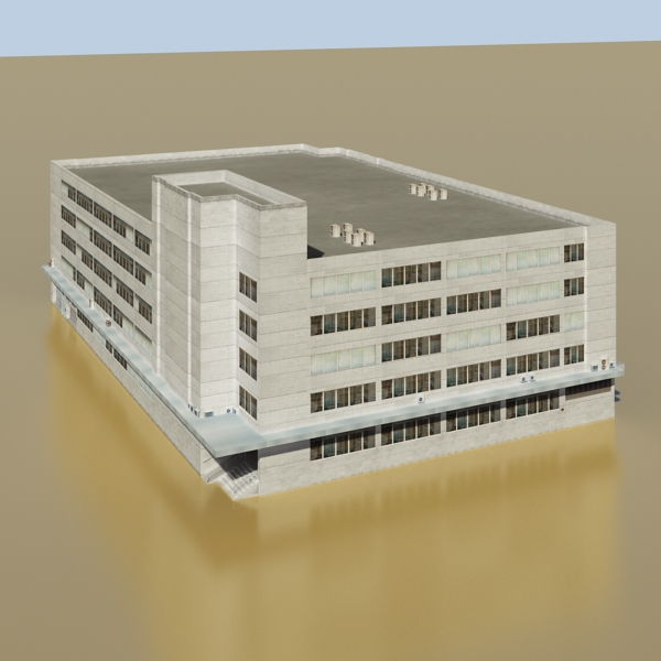 photorealistic low poly office building 2 3d model 3ds max obj 148637