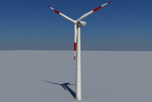 wind turbine land realtime 3d model 3ds max c4d lwo ma mb obj 158817