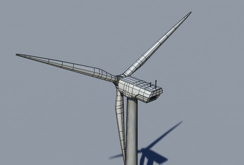 wind turbine land realtime 3d model 3ds max c4d lwo ma mb obj 158829
