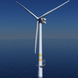 wind turbine offshore 3d model 3ds max lwo obj 158831
