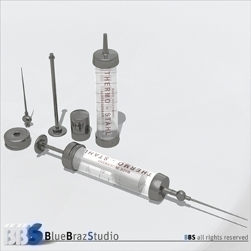 medical glass syringe 3d model 3ds dxf c4d obj 107596