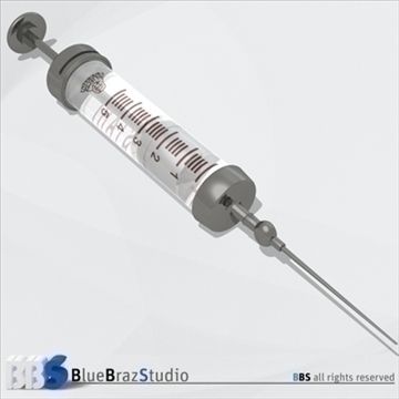medical glass syringe 3d model 3ds dxf c4d obj 107598