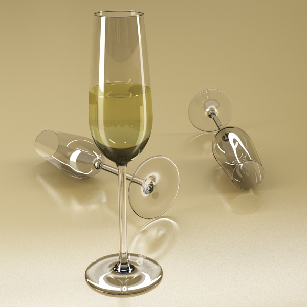 6 wine glass collection 3d model 3ds max fbx obj 145549