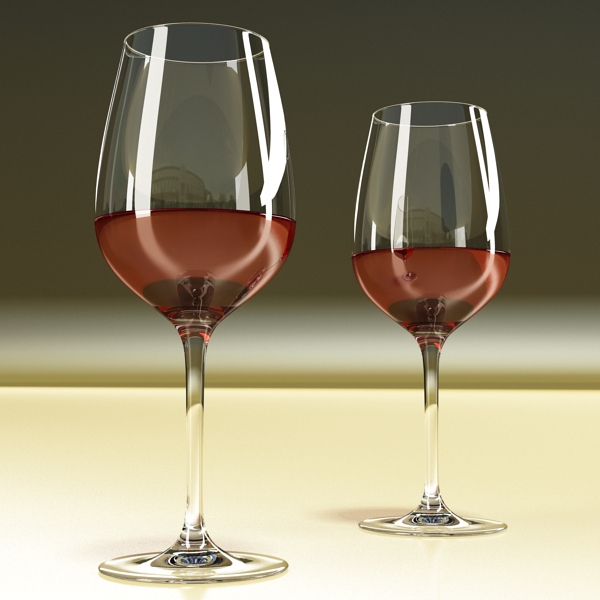 6 wine glass collection 3d model 3ds max fbx obj 145556