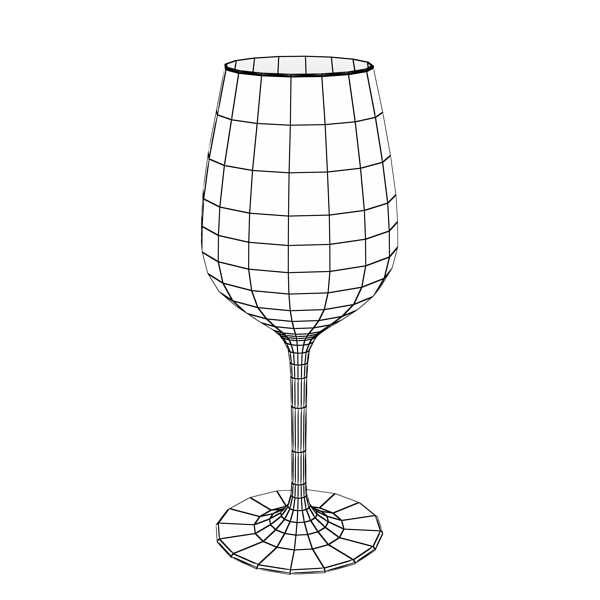 6 wine glass collection 3d model 3ds max fbx obj 145559