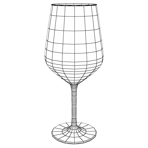 6 wine glass collection 3d model 3ds max fbx obj 145571