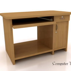 computer desk one 3d model 3ds max obj 115301