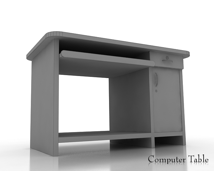 computer desk one 3d model 3ds max obj 115308