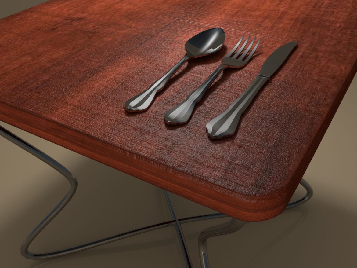 tableware spoon fork knife 3d model blend obj 116253