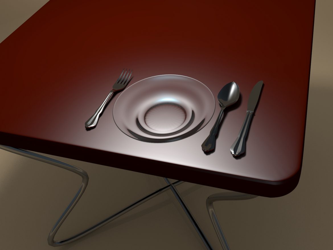 tableware spoon fork knife 3d model blend obj 116259