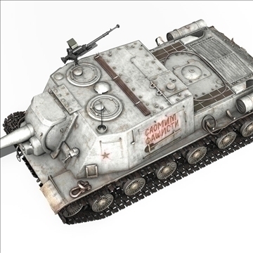 isu 122 soviet self propelled gun 3d model c4d 106675