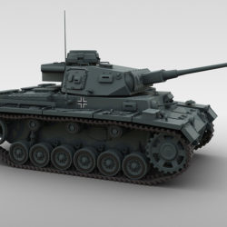panzer 3 3d model 3ds max fbx obj 122614