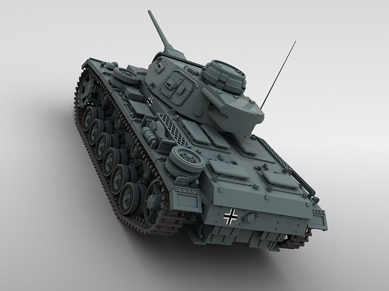 panzer 3 3d model 3ds max fbx obj 122619