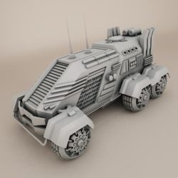sci fi vehicle 3d model 3ds max fbx obj 113471