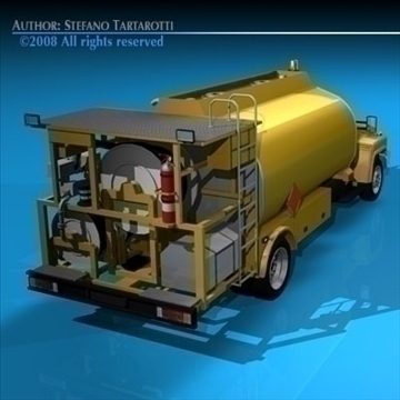 airport fuel truck 3d model 3ds dxf c4d obj 91755