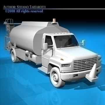 airport fuel truck 3d model 3ds dxf c4d obj 91760