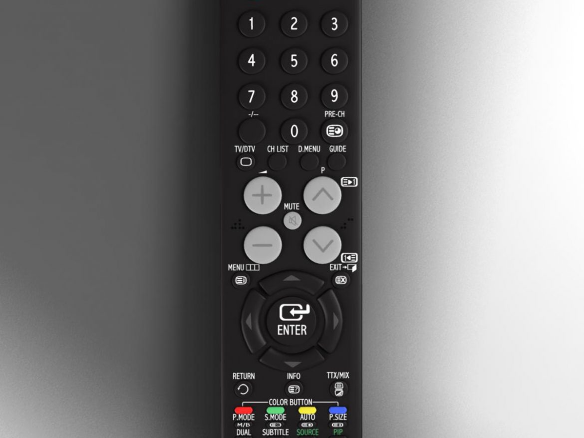 tft remote control 3d model 3ds max fbx ma mb obj 155950