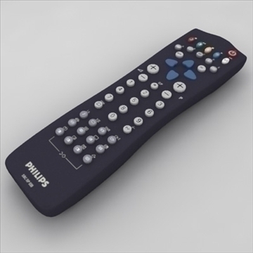 tv remote control philips 3d model max 99144