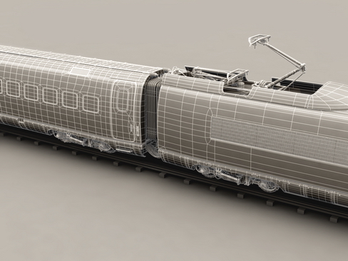 generic high speed train 3d model 3ds max c4d lwo ma mb obj 115944