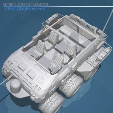 desert rover with wheels 3d model 3ds c4d obj 77681
