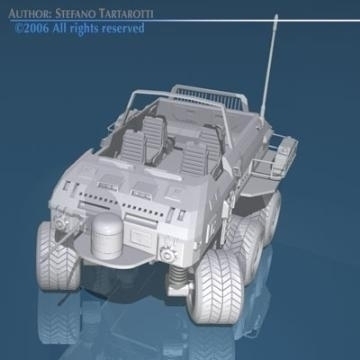 desert rover with wheels 3d model 3ds c4d obj 77687