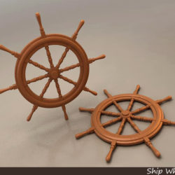 ship wheel 3d model 3ds max fbx obj 117831