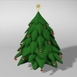 christmas tree 2 3d model 3ds dxf fbx c4d x obj 84601