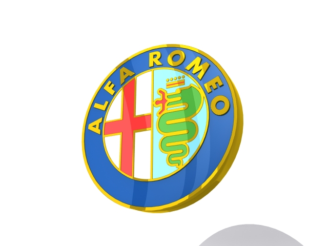 alfa romeo logo 3d v2 3d model 3ds max fbx obj 153996