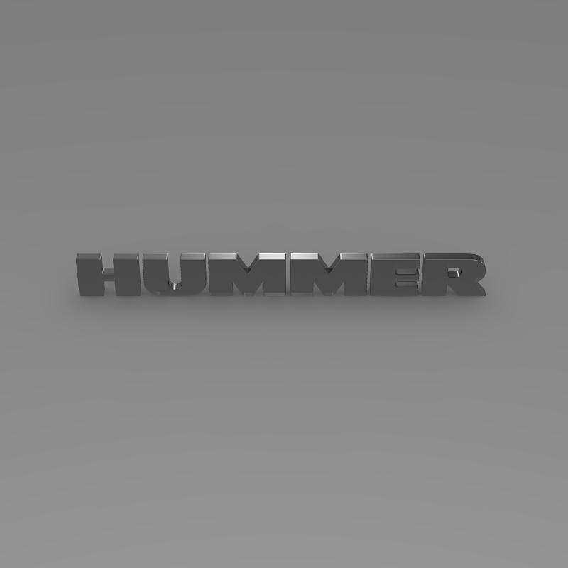 hummer logo 3d model 3ds max fbx c4d lwo ma mb hrc xsi obj 124237