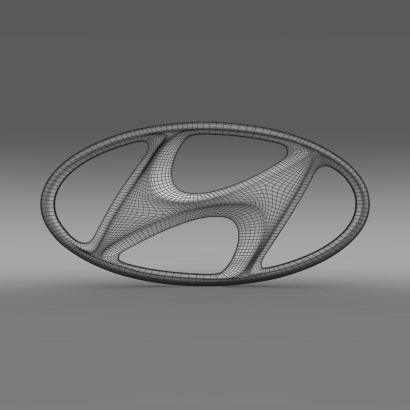 hyundai logo v1 3d model 3ds max fbx c4d lwo ma mb hrc xsi obj 117264