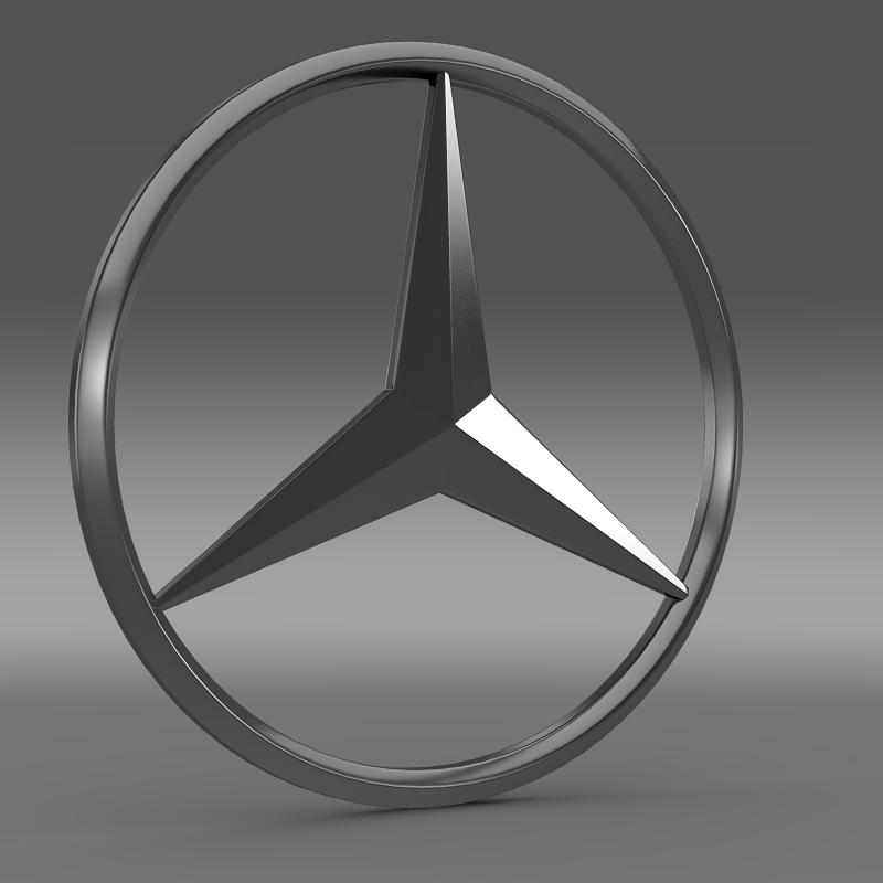 mersedes logo 3d model 3ds max fbx c4d lwo ma mb hrc xsi obj 117322