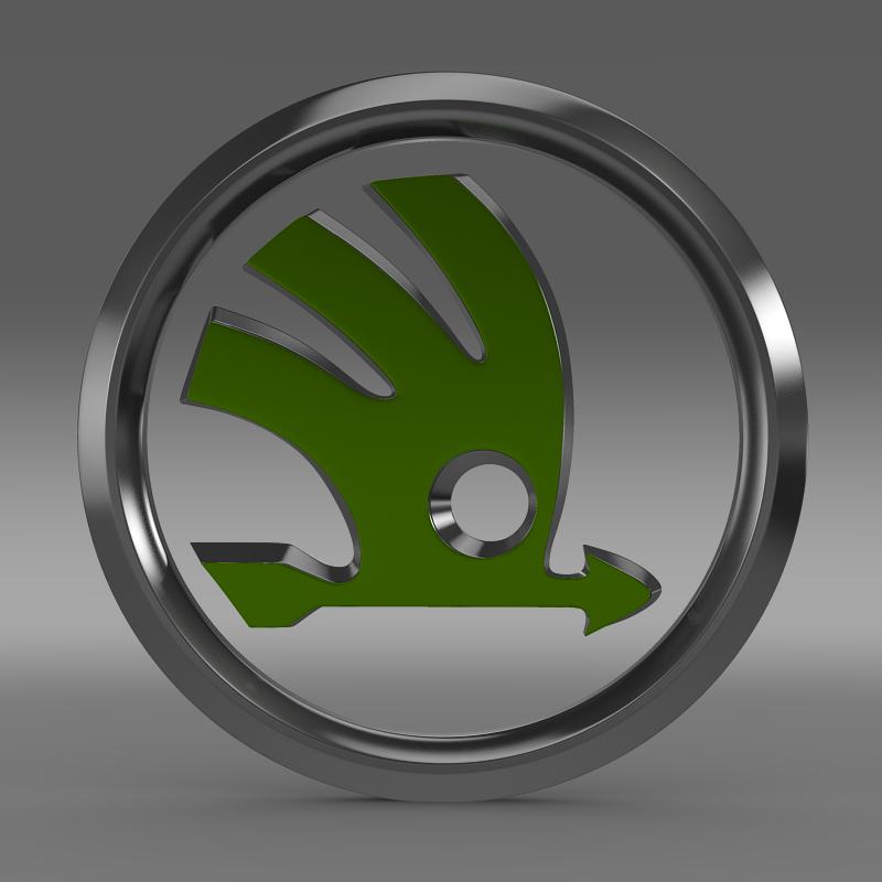 scoda logo 3d model 3ds max fbx c4d lwo ma mb hrc xsi obj 117739